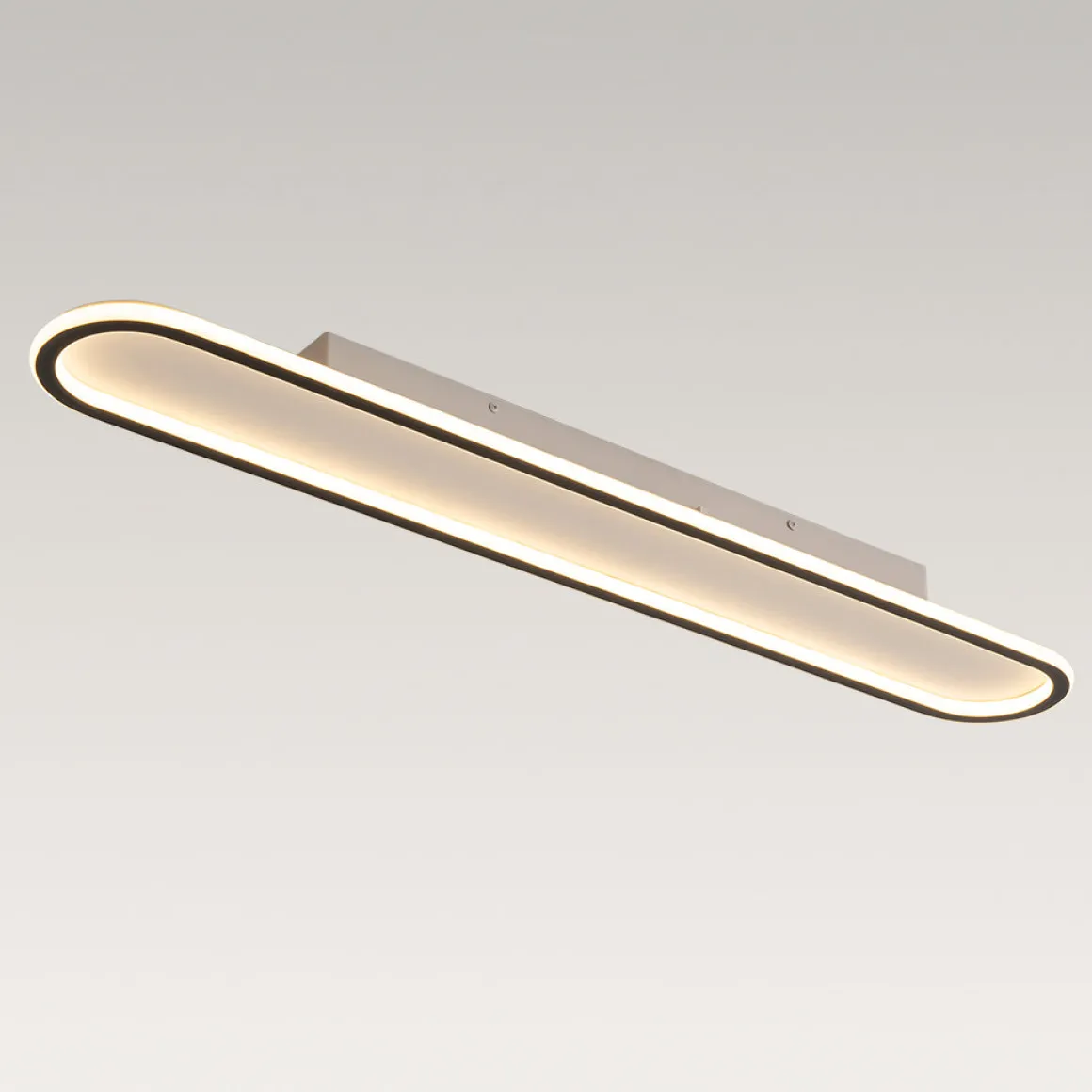 Minimalist Streamlined Oval Warm LED Ceiling Light