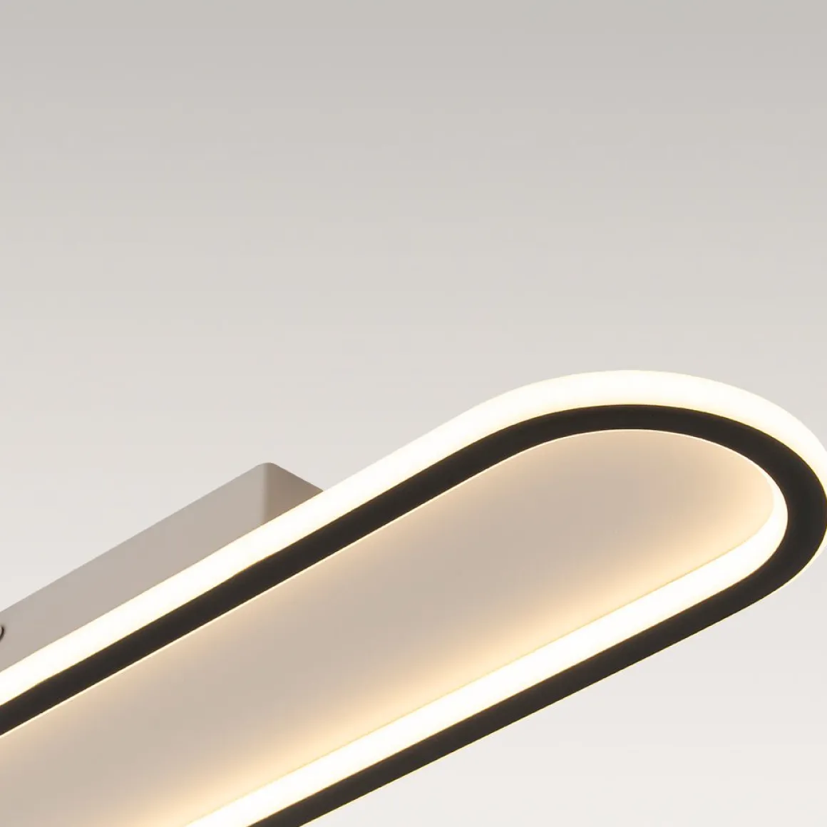 Minimalist Streamlined Oval Warm LED Ceiling Light