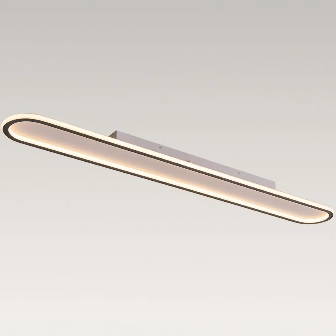 Minimalist Streamlined Oval Warm LED Ceiling Light