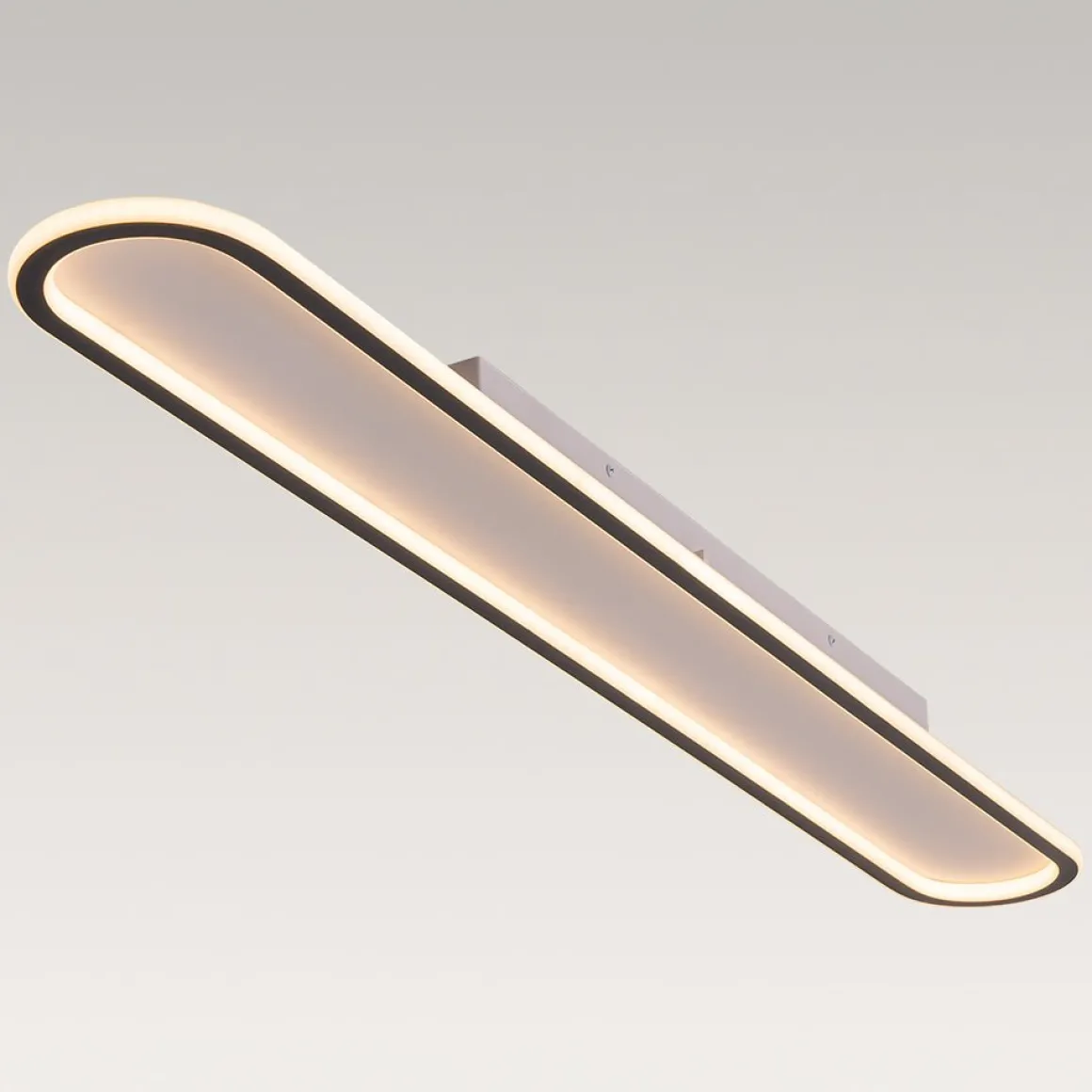 Minimalist Streamlined Oval Warm LED Ceiling Light