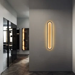 Minimalist Streamlined Oval Warm LED Ceiling Light