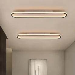 Minimalist Streamlined Oval Warm LED Ceiling Light