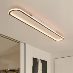 Minimalist Streamlined Oval Warm LED Ceiling Light