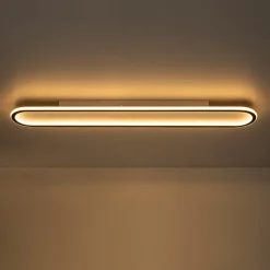 Minimalist Streamlined Oval Warm LED Ceiling Light
