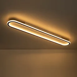 Minimalist Streamlined Oval Warm LED Ceiling Light