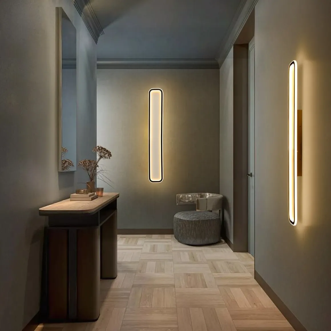 Minimalist Streamlined Rectangular Warm LED Ceiling Light