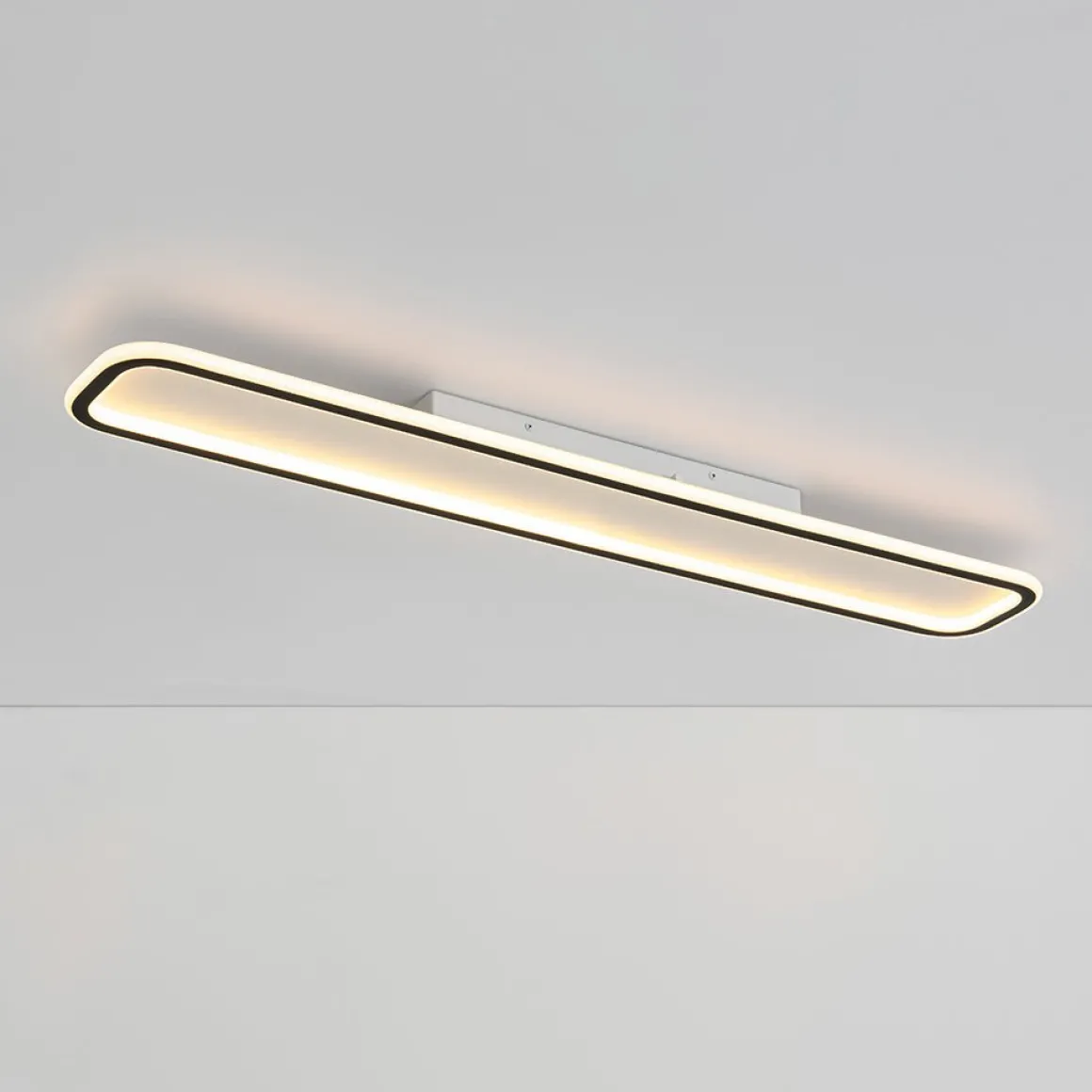 Minimalist Streamlined Rectangular Warm LED Ceiling Light