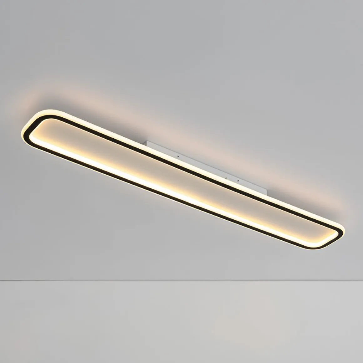 Minimalist Streamlined Rectangular Warm LED Ceiling Light