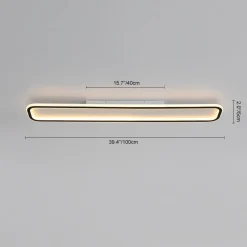 Minimalist Streamlined Rectangular Warm LED Ceiling Light