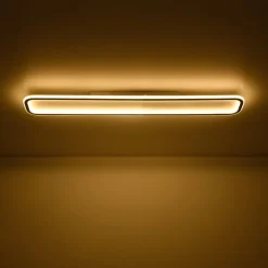 Minimalist Streamlined Rectangular Warm LED Ceiling Light