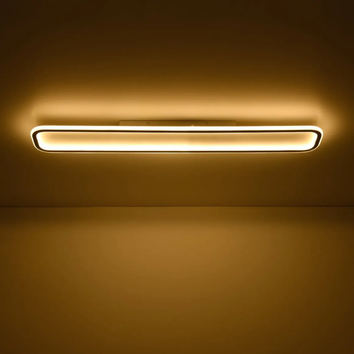 Minimalist Streamlined Rectangular Warm LED Ceiling Light