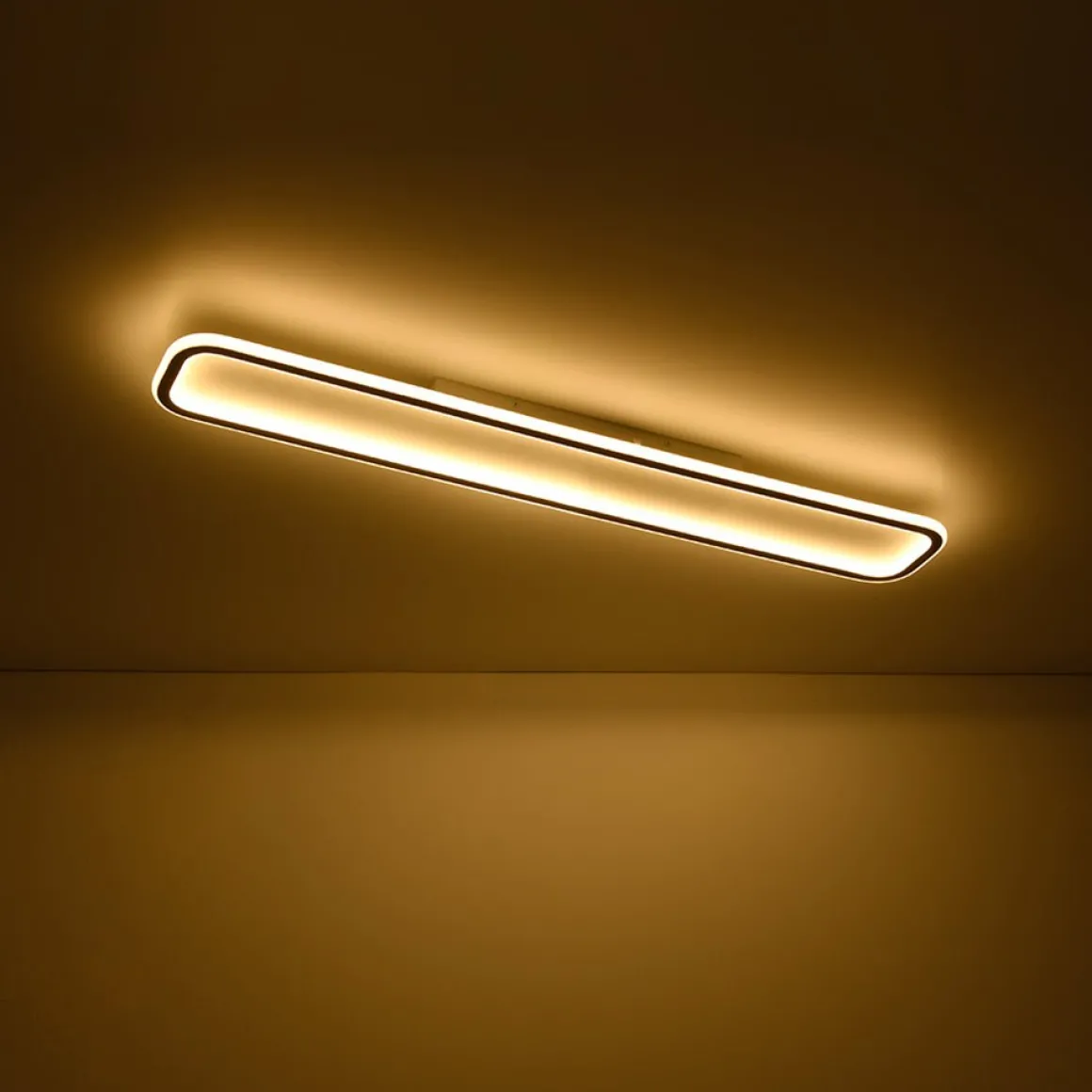 Minimalist Streamlined Rectangular Warm LED Ceiling Light