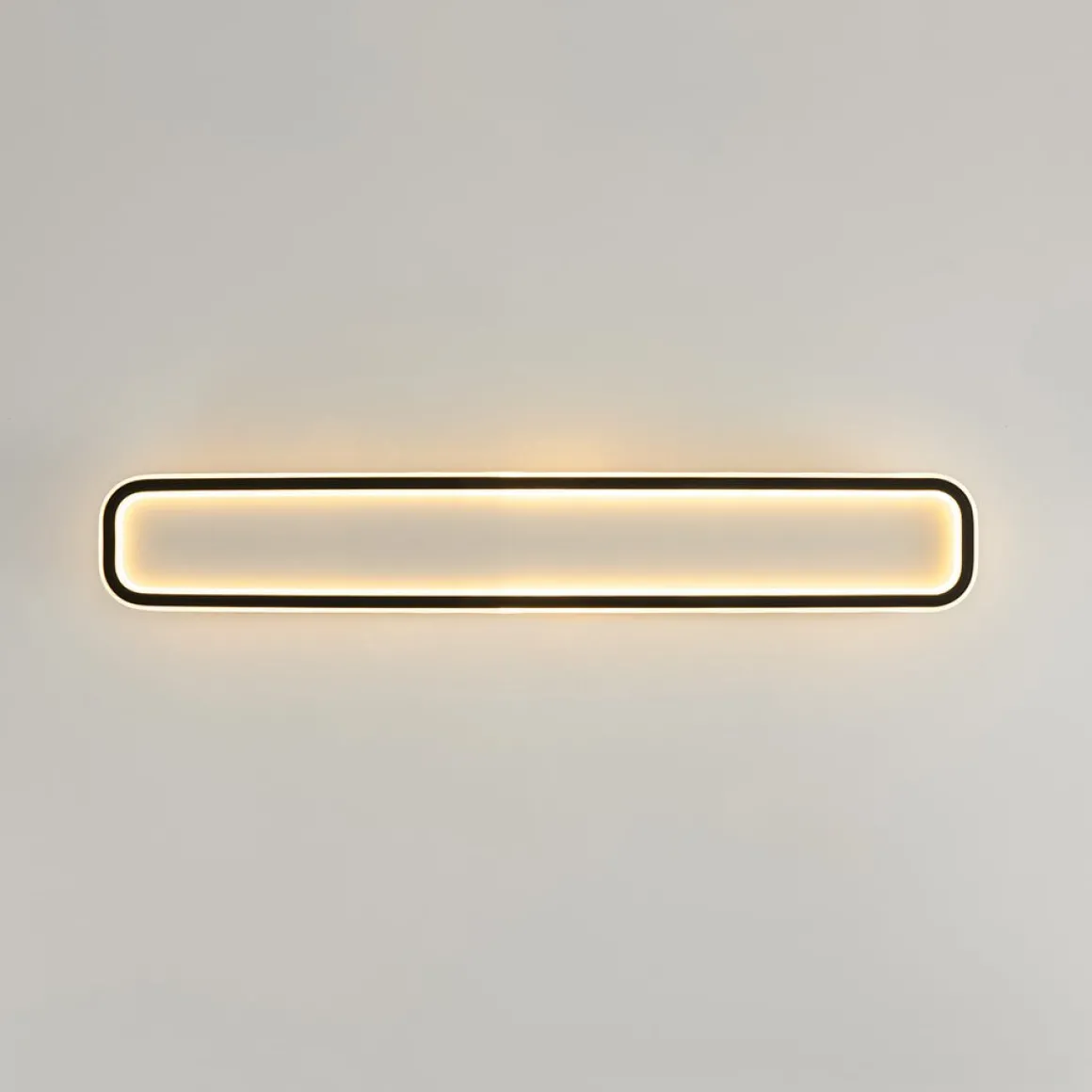 Minimalist Streamlined Rectangular Warm LED Ceiling Light