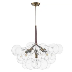 Mocha Mousse Clear Glass Globe Cluster Bubble Chandelier