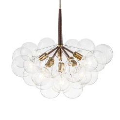 Mocha Mousse Clear Glass Globe Cluster Bubble Chandelier
