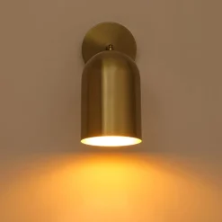Modern Brass Adjustable Single Ceiling Spotlight Wall Light