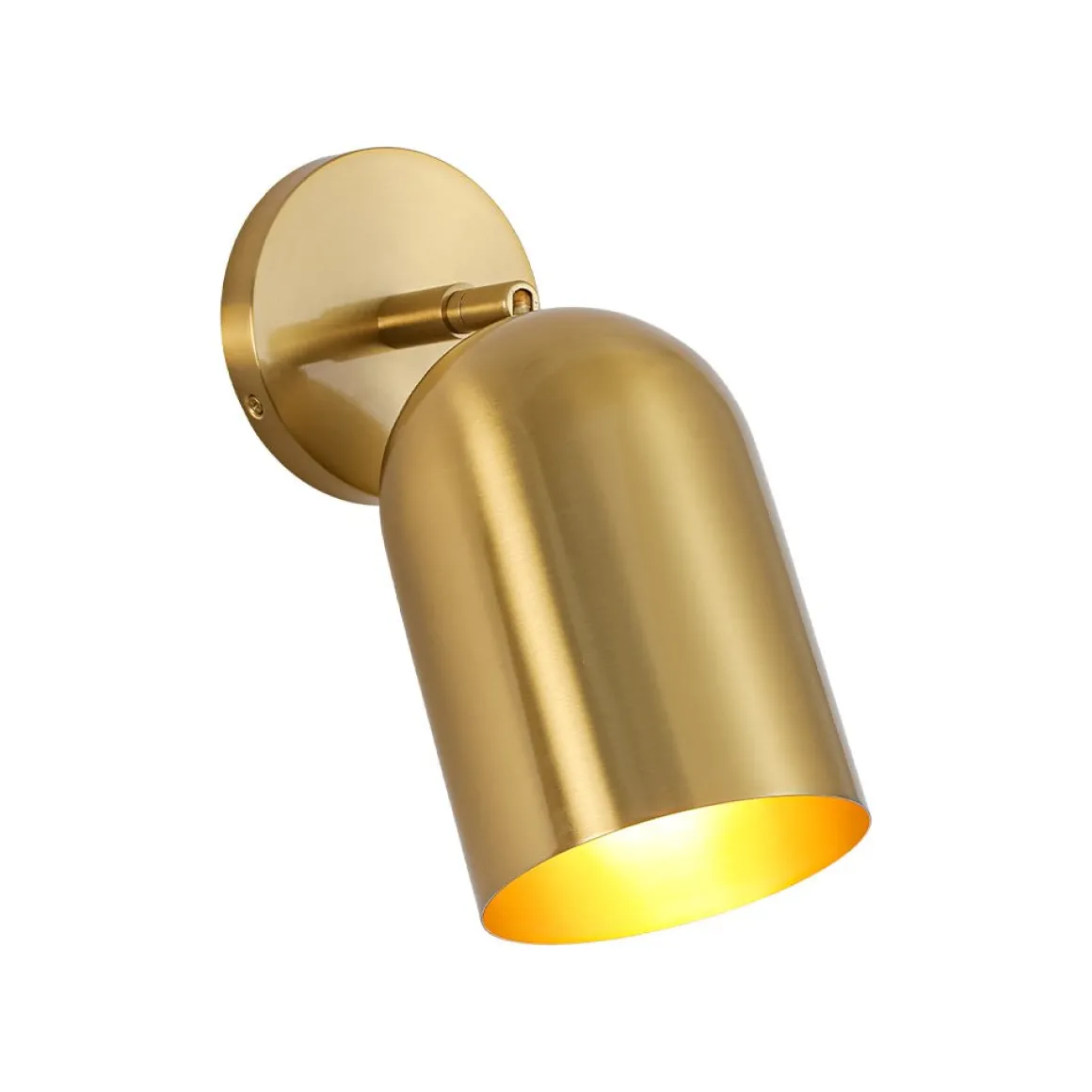 Modern Brass Adjustable Single Ceiling Spotlight Wall Light