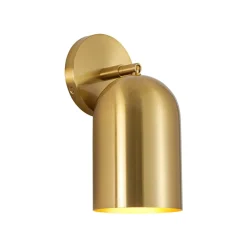 Modern Brass Adjustable Single Ceiling Spotlight Wall Light