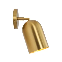Modern Brass Adjustable Single Ceiling Spotlight Wall Light