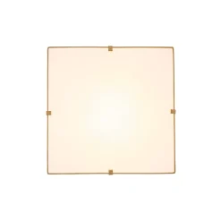 Modern Brass White Fabric Tapered Cage Pendant Light