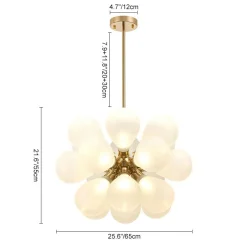 Modern Cluster Frosted Glass Bubble Chandelier