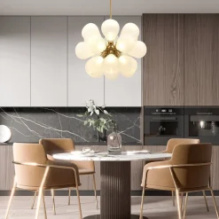 Modern Cluster Frosted Glass Bubble Chandelier