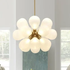Modern Cluster Frosted Glass Bubble Chandelier