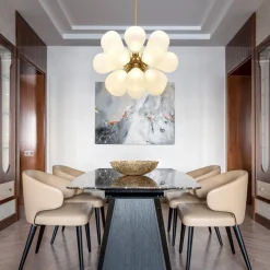 Modern Cluster Frosted Glass Bubble Chandelier