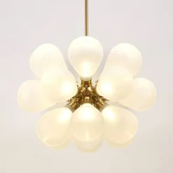 Modern Cluster Frosted Glass Bubble Chandelier