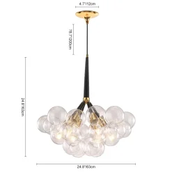 Modern Cluster Glass Bubble Chandelier