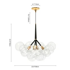 Modern Cluster Glass Bubble Chandelier