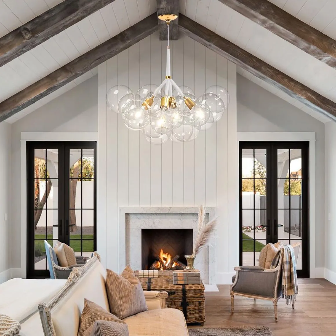 Modern Cluster Glass Bubble Chandelier