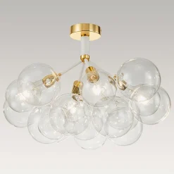 Modern Cluster Glass Bubble Chandelier / Semi Flush