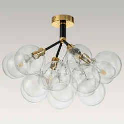 Modern Cluster Glass Bubble Chandelier / Semi Flush