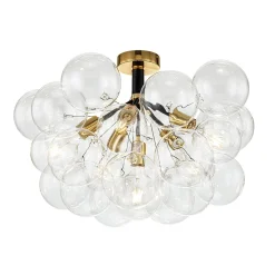 Modern Cluster Glass Bubble Chandelier / Semi Flush
