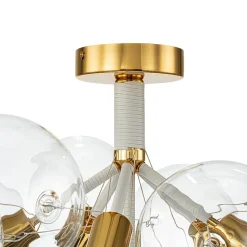 Modern Cluster Glass Bubble Chandelier / Semi Flush