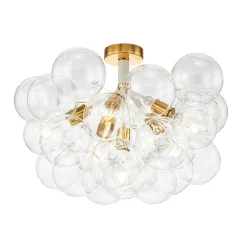 Modern Cluster Glass Bubble Chandelier / Semi Flush