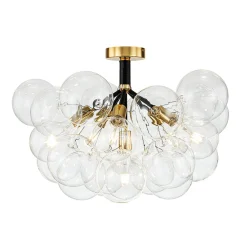 Modern Cluster Glass Bubble Chandelier / Semi Flush