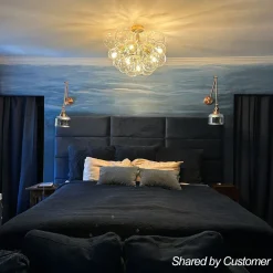 Modern Cluster Glass Bubble Chandelier / Semi Flush