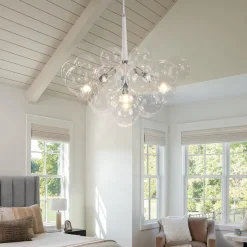 Modern Cluster Glass Globe Bubble Chandelier