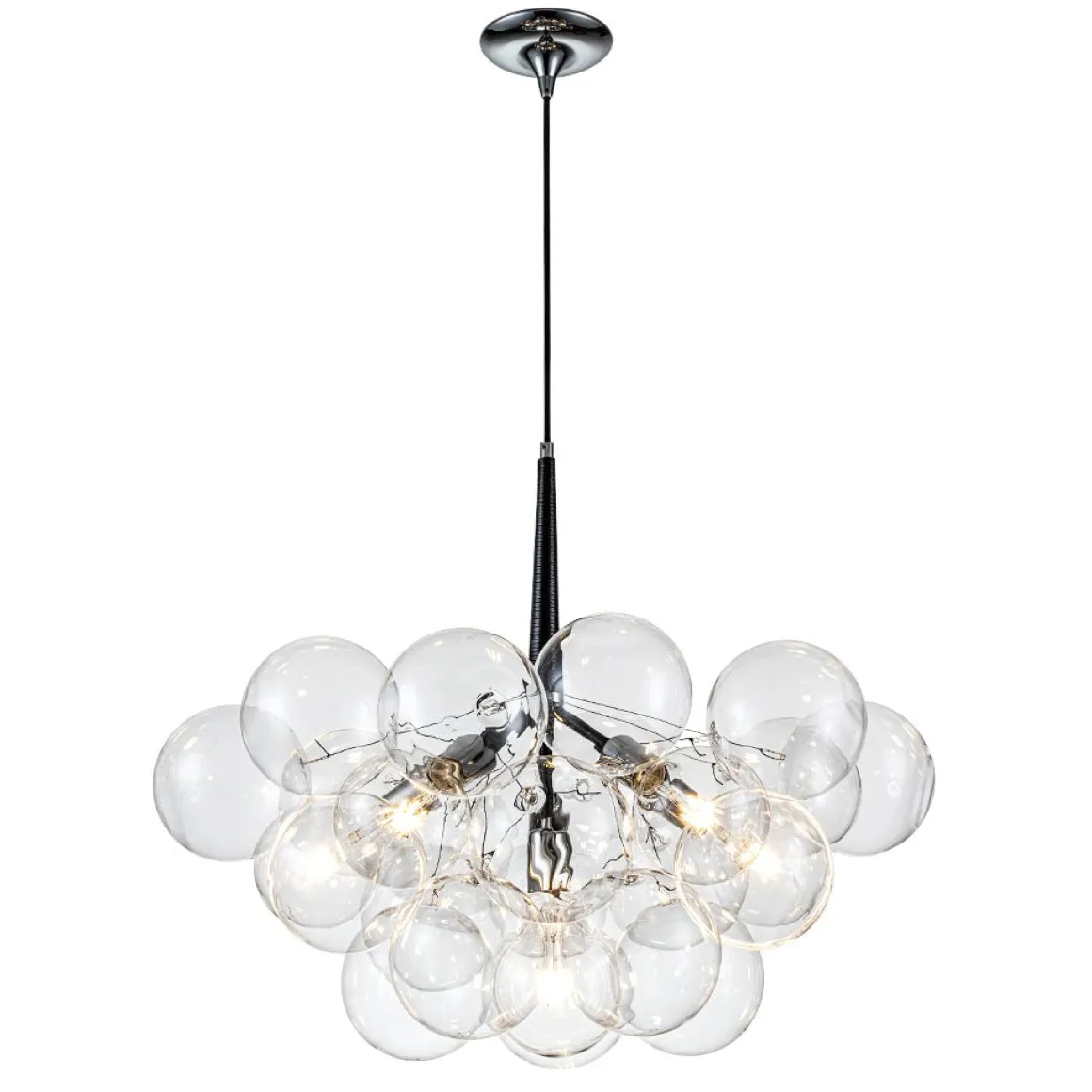 Modern Cluster Glass Globe Bubble Chandelier