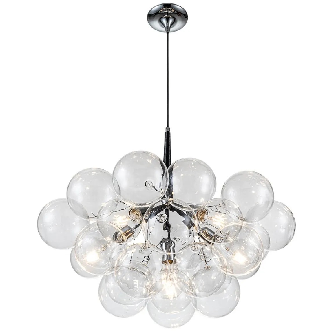 Modern Cluster Glass Globe Bubble Chandelier