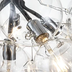Modern Cluster Glass Globe Bubble Chandelier