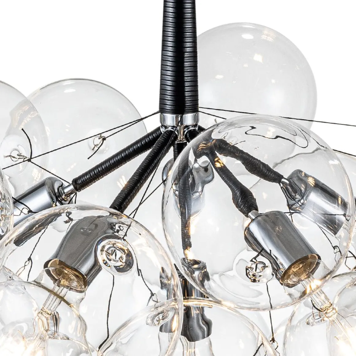 Modern Cluster Glass Globe Bubble Chandelier