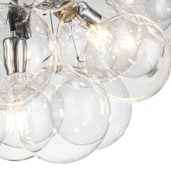 Modern Cluster Glass Globe Bubble Chandelier