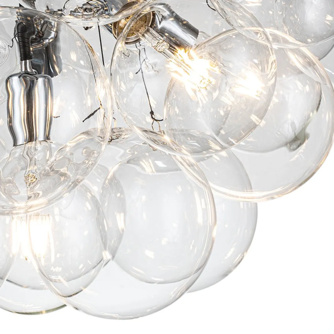 Modern Cluster Glass Globe Bubble Chandelier