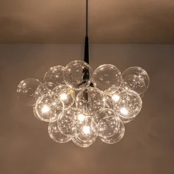 Modern Cluster Glass Globe Bubble Chandelier