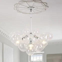 Modern Cluster Glass Globe Bubble Chandelier