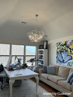 Modern Cluster Glass Globe Bubble Chandelier