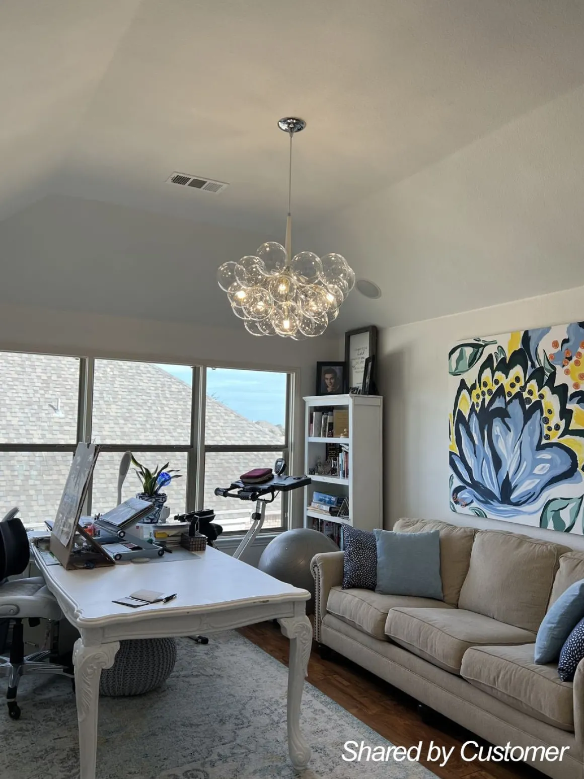 Modern Cluster Glass Globe Bubble Chandelier